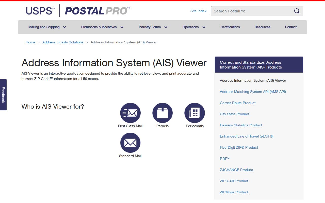 Elmwood Park ZIP code directory USPS Address Information System Viewer